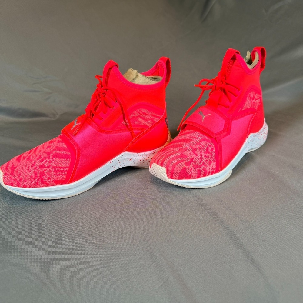 Puma Phenom Oceannaire Bright Plasma Pink Women's High Top Sneakers Size 9 - Picture 2 of 11